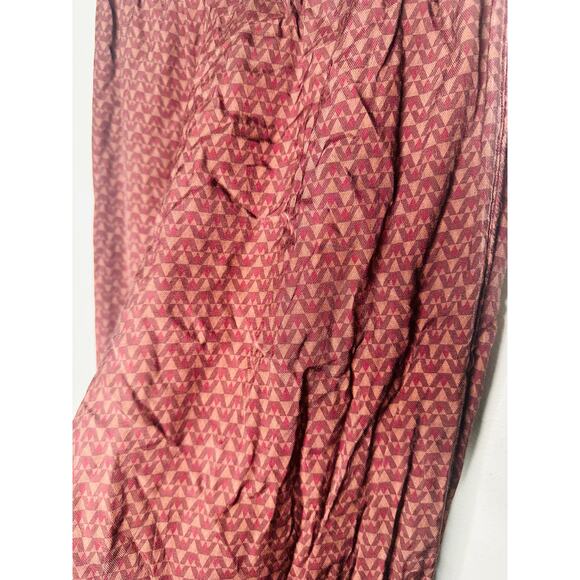SPLENDID Purple Maroon Abstract Satin Lumi Wide Leg Pants Size Small - Picture 5 of 7